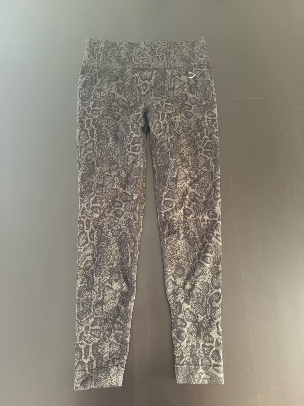 Gymshark Snake-Print Leggings in Gray and Black